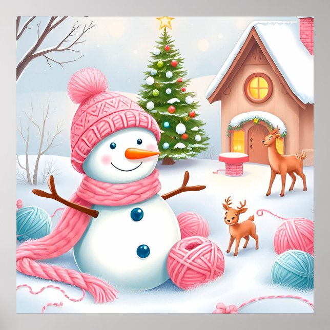 Decoração de Parede de Boneco de Neve de Natal par (Frente)