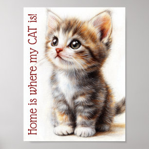 Decoração de Parede de Gatinho Personalizada Fofa,