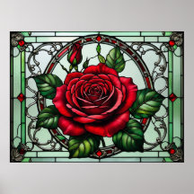 🌹 Decoração de Parede de Rosa Vermelha Vintage pa