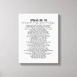 Decoração de Parede do Salmo 91 Sobre Sua Família