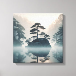Decoração de Parede Japandi Tranquilidade do Lago 