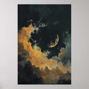 Decoração de Parede Lua Celestial e Estrelas, Cres