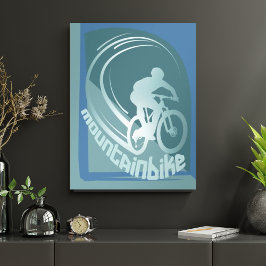 Decoração de parede pôster de bicicleta de montanh