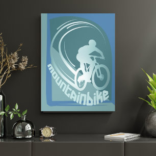 Decoração de parede pôster de bicicleta de montanh