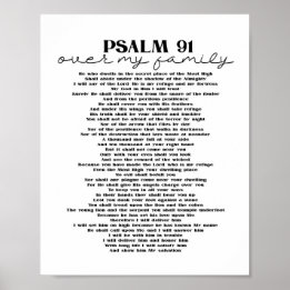 Decoração de Parede Salmo 91 para sua Família Impr