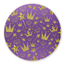 Decoração de Princesa Meninas Brilho Roxo e Dourad