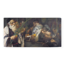 Decoração de Sukkah com uma pintura