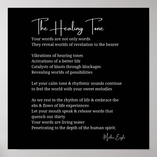 Decoração do poema sonoro poster de parede (Frente)