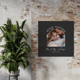 decoração do presente de casamento da foto do carv