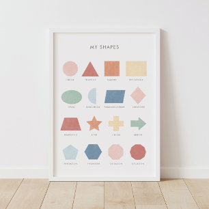 Decoração do Rainbow Shapes Poster