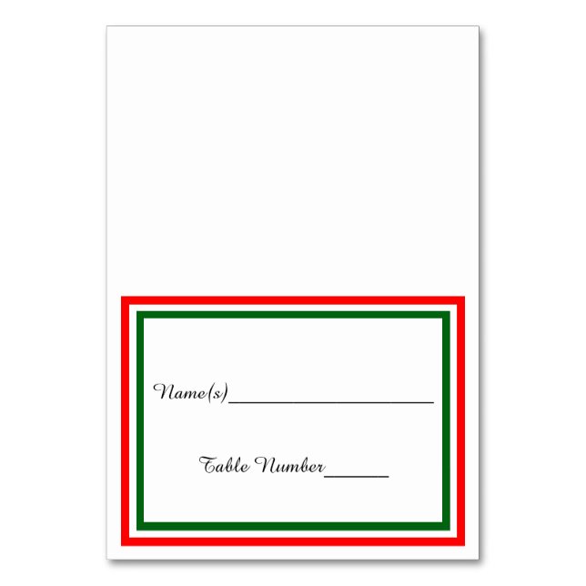 Decoração Dupla de Natal - Cartão de Acompanhante (Frente)