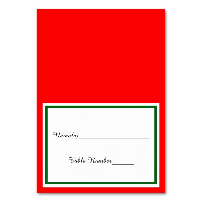 Decoração Dupla de Natal - Cartão de Acompanhante (Frente)