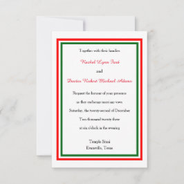 Decoração Dupla de Natal - Convite de Casamento 3x