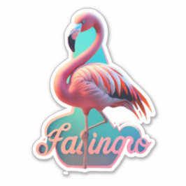 Decoração Flamingo com adesivos Whimsical