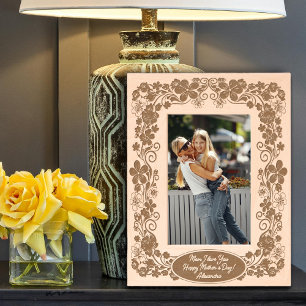 Decoração Floral Linda Mensagem Personalizada Mãe