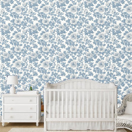 Decoração Francesa Toile De Jouy Azul Chic Jardim 