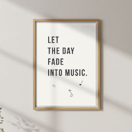 Decoração para uma Noite Tranquila. Poster Minimal