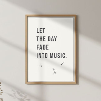 Decoração para uma Noite Tranquila. Poster Minimal