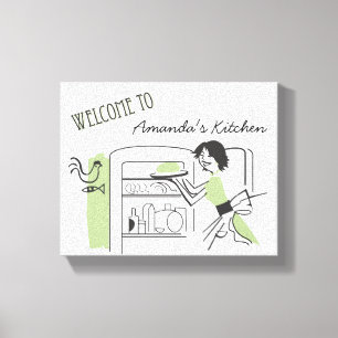 Decoração retro personalizada das canvas da
