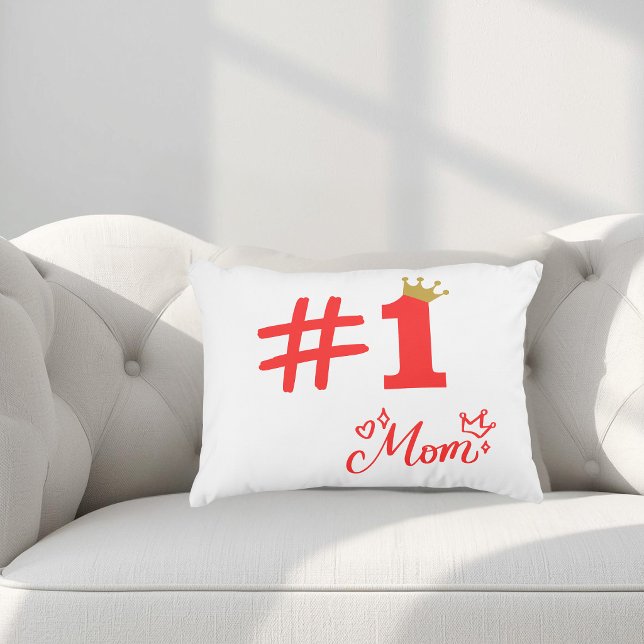 Decorativa #1 Amor de Mãe Almofada Personalizada com Acento (Criador carregado)