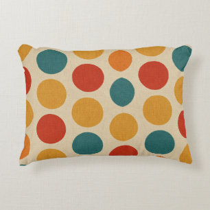 Decorativa Almofada bolinhas coloridas sobre linho design
