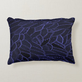 Decorativa Almofada de Acabamento Azul Índigo
