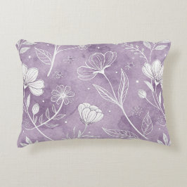 Decorativa Almofada de Acabamento Botânico em Lavanda Sonhado