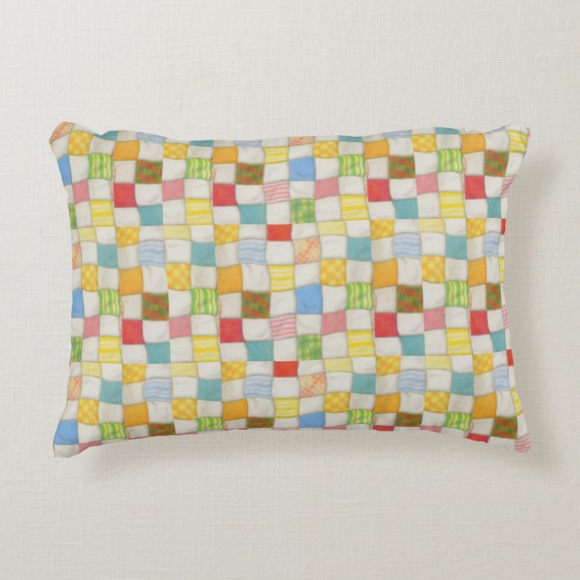 Decorativa Almofada de Acabamento CRAZY QUILT (Frente)
