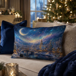 Decorativa Almofada de Acabamento da Aldeia de Natal