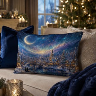 Decorativa Almofada de Acabamento da Aldeia de Natal