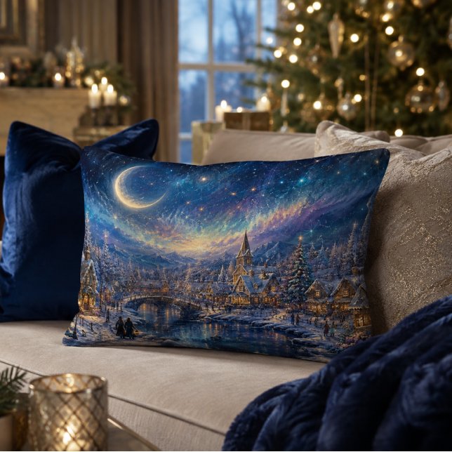 Decorativa Almofada de Acabamento da Aldeia de Natal (Criador carregado)