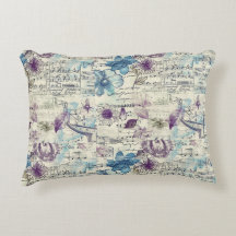 Almofada de Acabamento Floral Vintage – Roxo Shabb