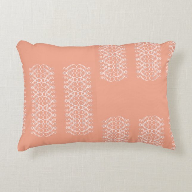 Decorativa Almofada de Acabamento Laranja Pálido (Frente)