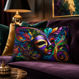 Decorativa Almofada de Acabamento Mardi Gras 16x12
