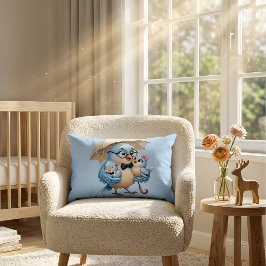 Decorativa Almofada de Acabamento Papai Pássaro Arte de Famíl