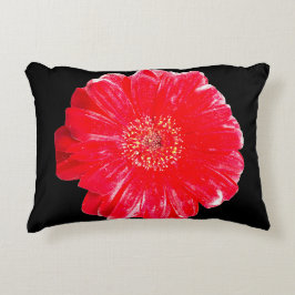 Decorativa Almofada de Acabamento Preto com Gerbera Amarela V