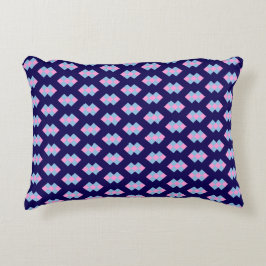 Decorativa Almofada de Acento Azul Diamante