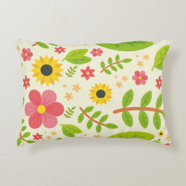Decorativa Almofada de acento com padrão floral de explodir a