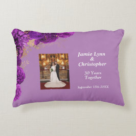 Decorativa Almofada de Acento de Aniversário de Casamento Flo