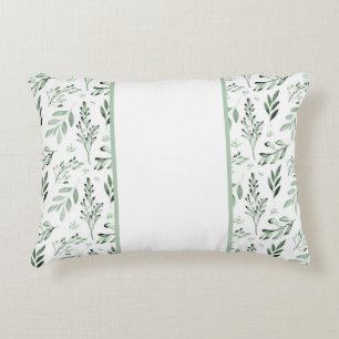 Decorativa Almofada de acento de folhas verdes