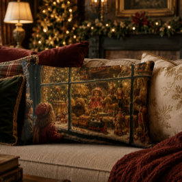 Decorativa Almofada de Acento de Loja de Brinquedos de Natal