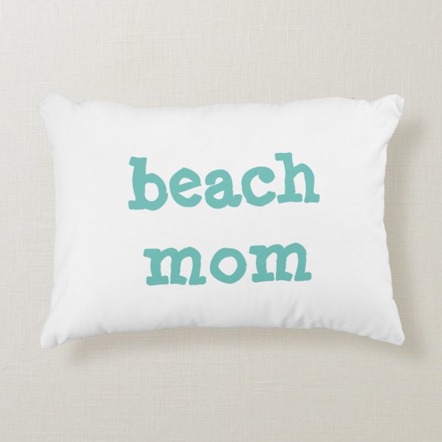 Decorativa Almofada de Acento de Mãe de Praia (Frente)