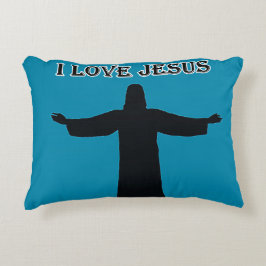 Decorativa Almofada de Acento eu amo jesus 