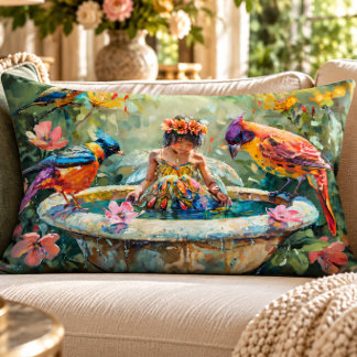 Decorativa Almofada de Acento Jardim de Fadas 16x12