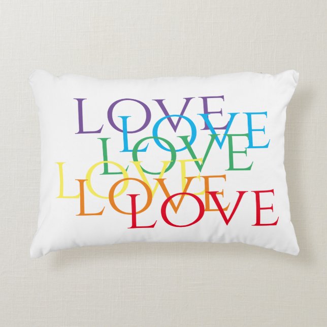 DECORATIVA ALMOFADA DE ACENTO RAINBOW LOVE (Frente)