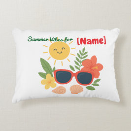 Decorativa Almofada de Acento Vibrações de Verão Personalizad