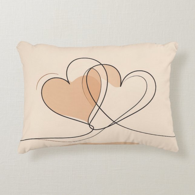 Decorativa Almofada de Amor Personalizada – Corações Romântic (Frente)