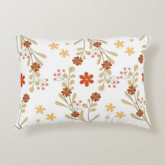 Decorativa Almofada de Arremesso Floral Retro Elegante