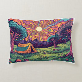Decorativa Almofada de camping psicodélica
