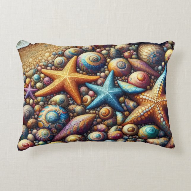 Decorativa Almofada de estrelas-do-mar (Frente)
